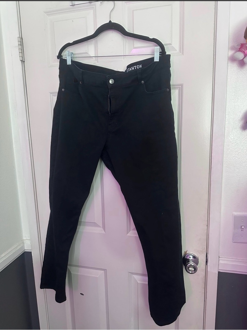 Dkny black stanton jeans slim fit 38x30